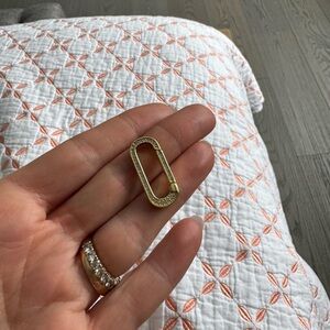 Gold plated necklace charm connector brand new